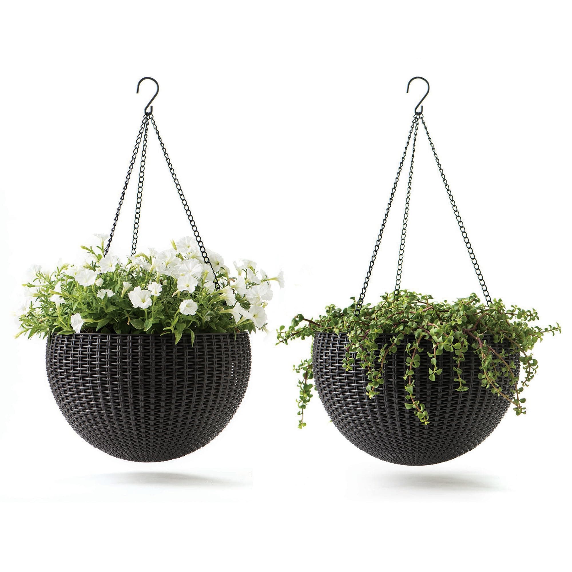 La Jolie Muse Resin Hanging Planter Set of 2