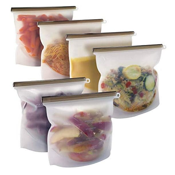 Reusable Gallon Freezer Bags, 10 Pack with 3 Sizes