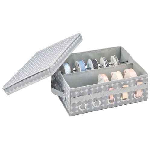 Ribbon and Bow Storage Box with Clear Lid
