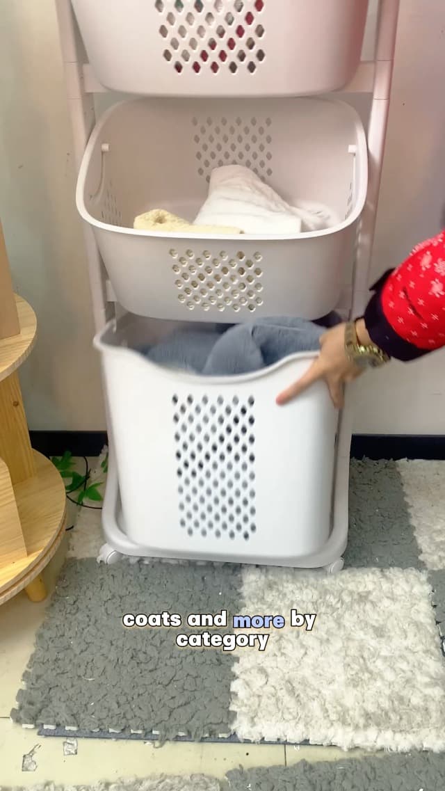 Heavy-Duty Rolling Laundry Hamper Sorter