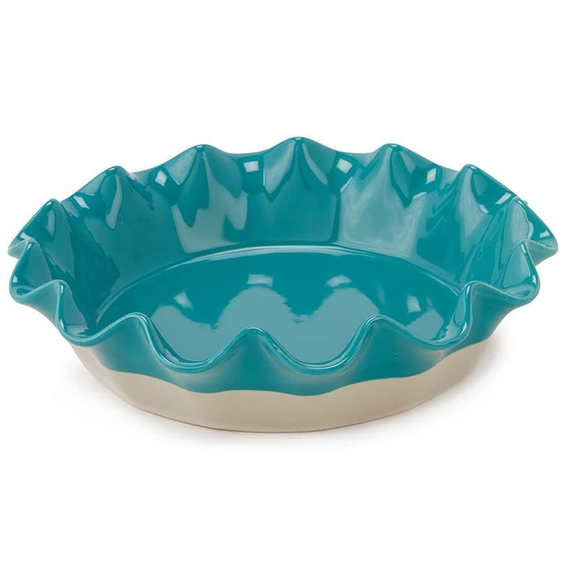 Ruffled Edge Stoneware Pie Dish