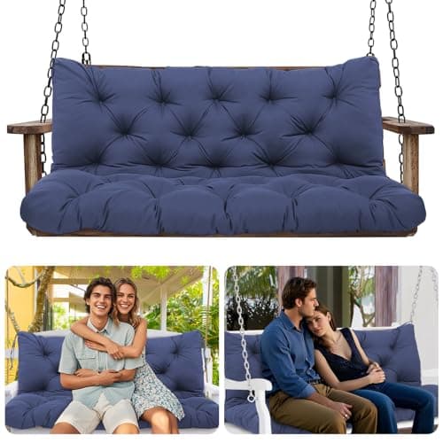 RUFXIEZW Waterproof Porch Swing Cushion with Backrest