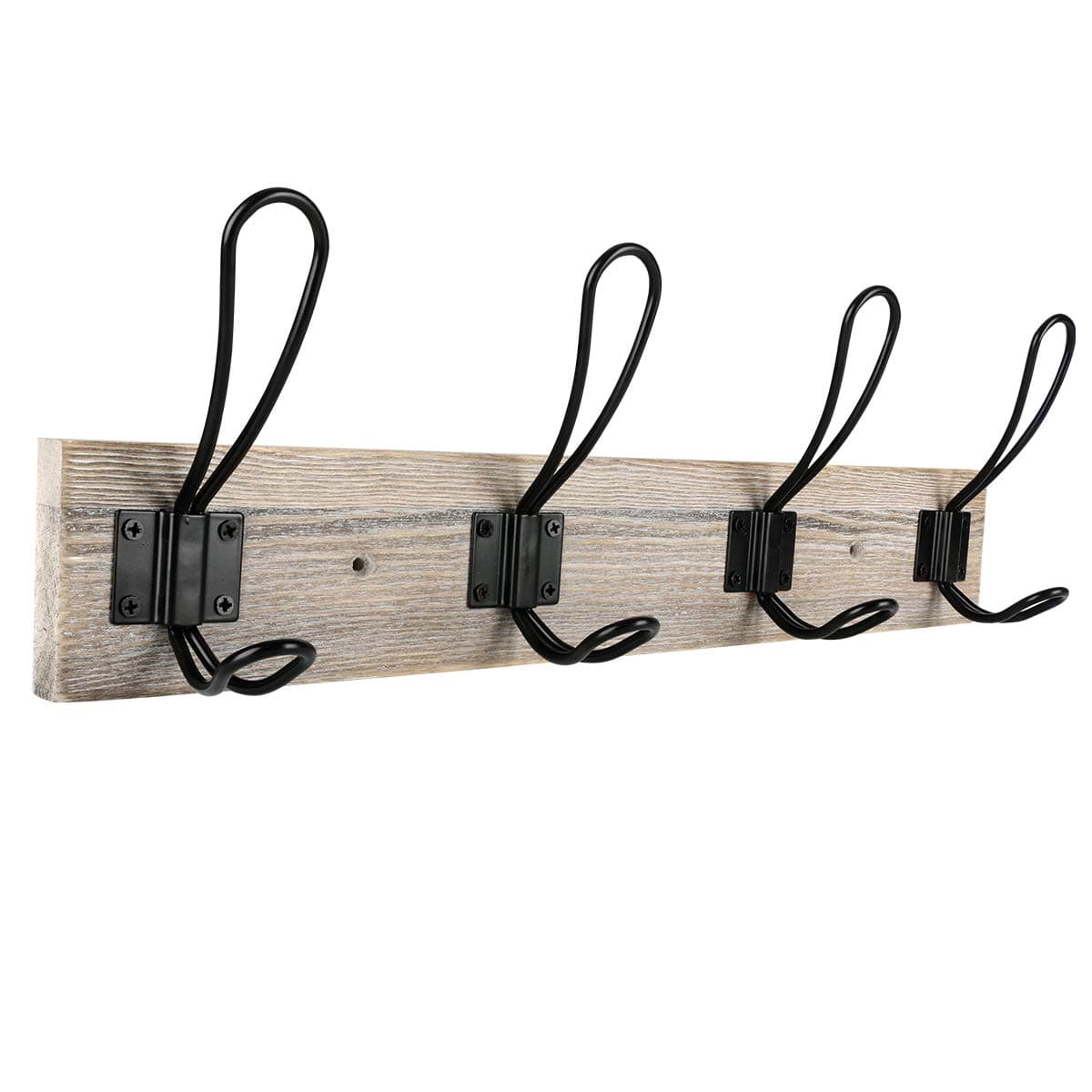 Rustic Farmhouse Wall Hook Rail with Decorative Detail
