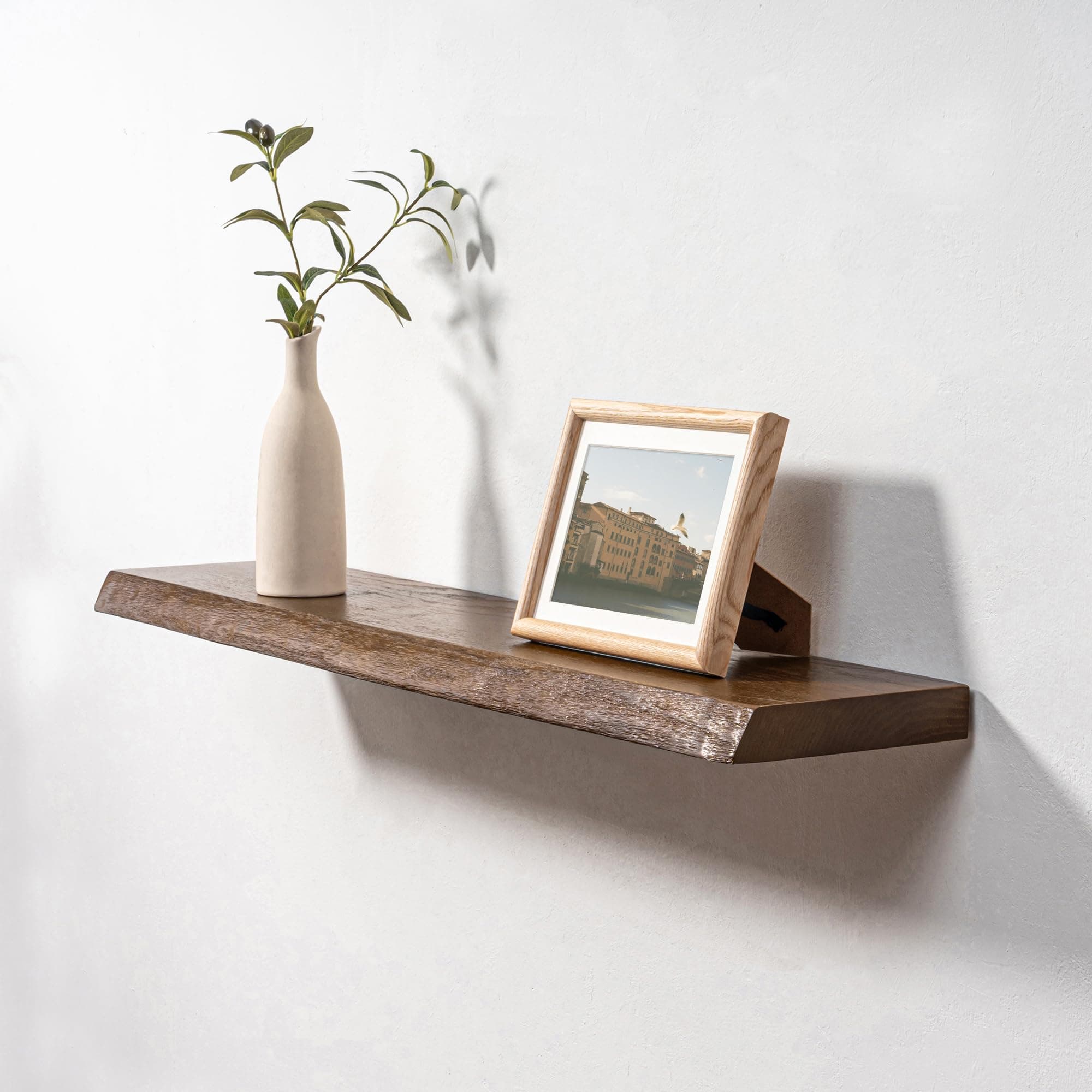 Walnut Live Edge Floating Shelf (24 Inch)