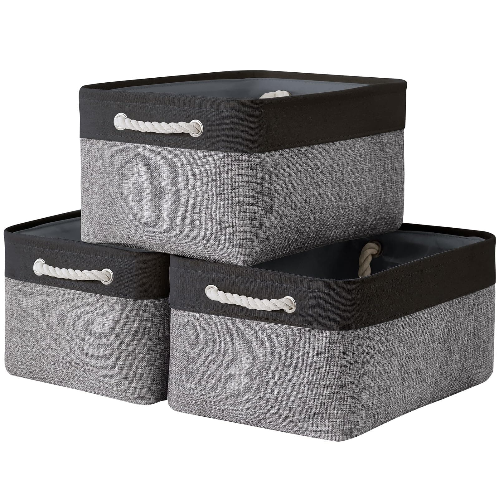 Sacyic Large Canvas Storage Bin with Handles