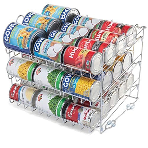 Sagler Stackable Pantry Can Organizer, 3-Tier Chrome