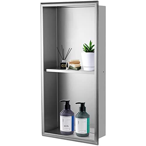 Sanbege 12x12 Brushed Stainless Steel Shower Niche