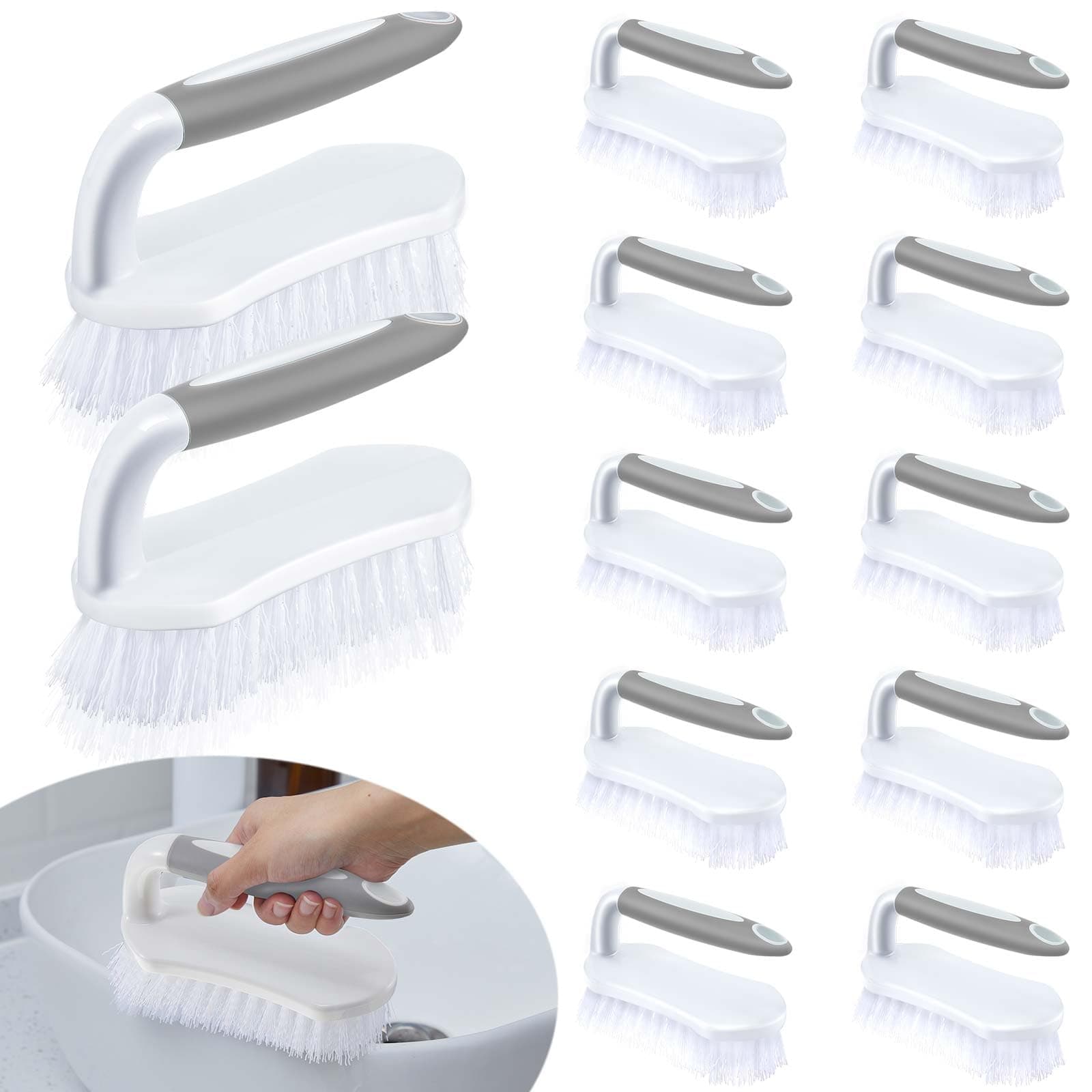 Scrub Brush Set (4-Piece with Holder)