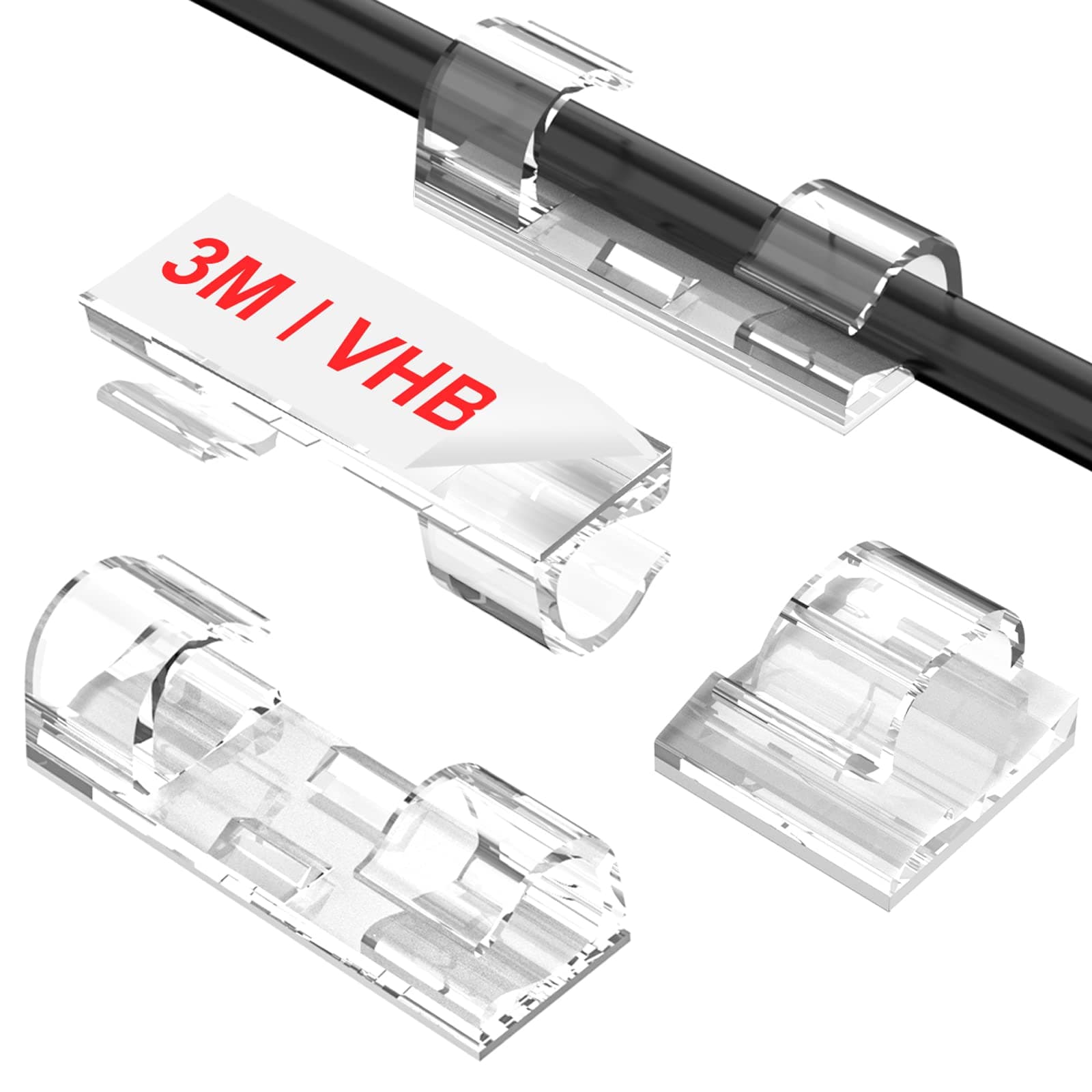 Self-Adhesive Cable Clips Organizer 20-Pack