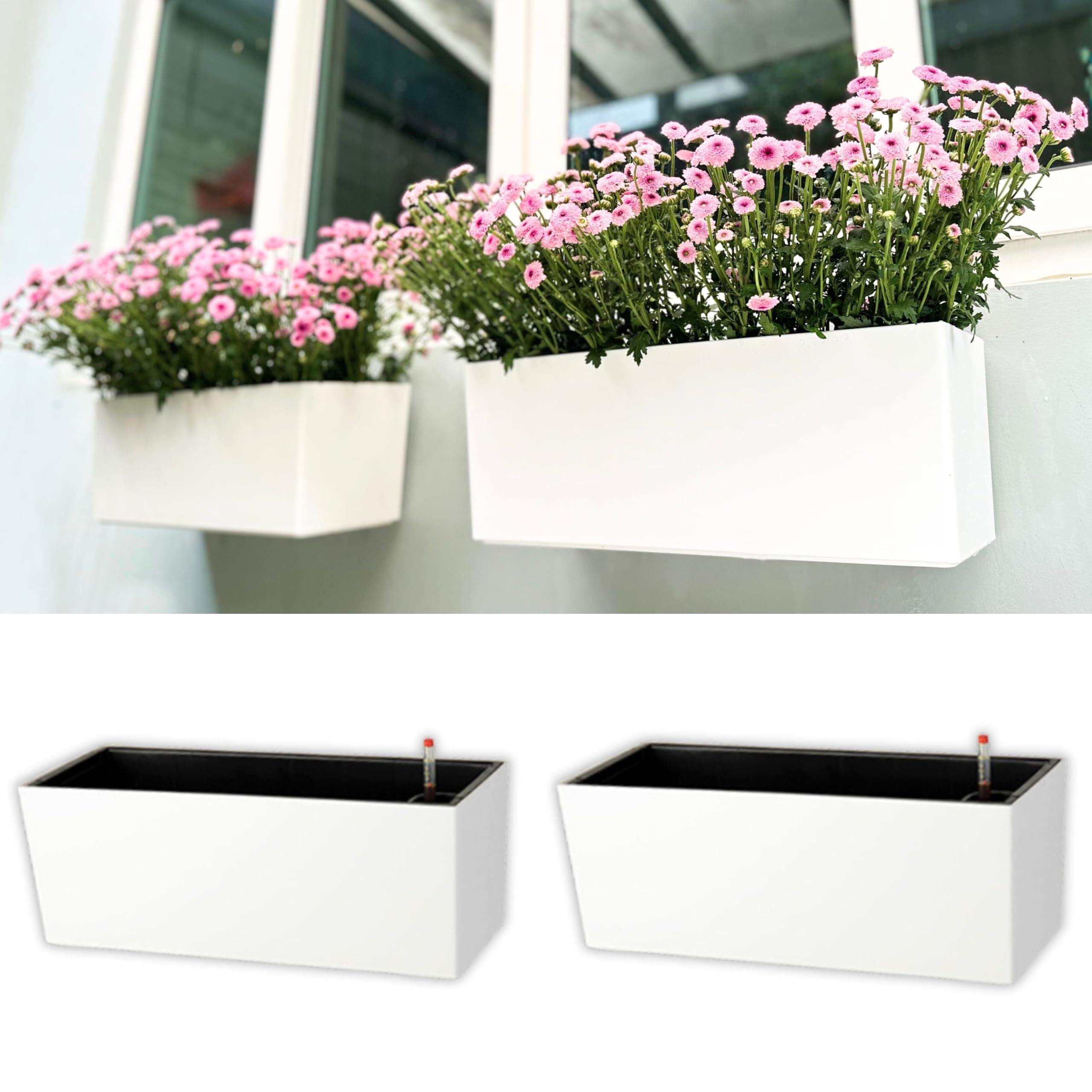 Self-Watering Window Planter Box