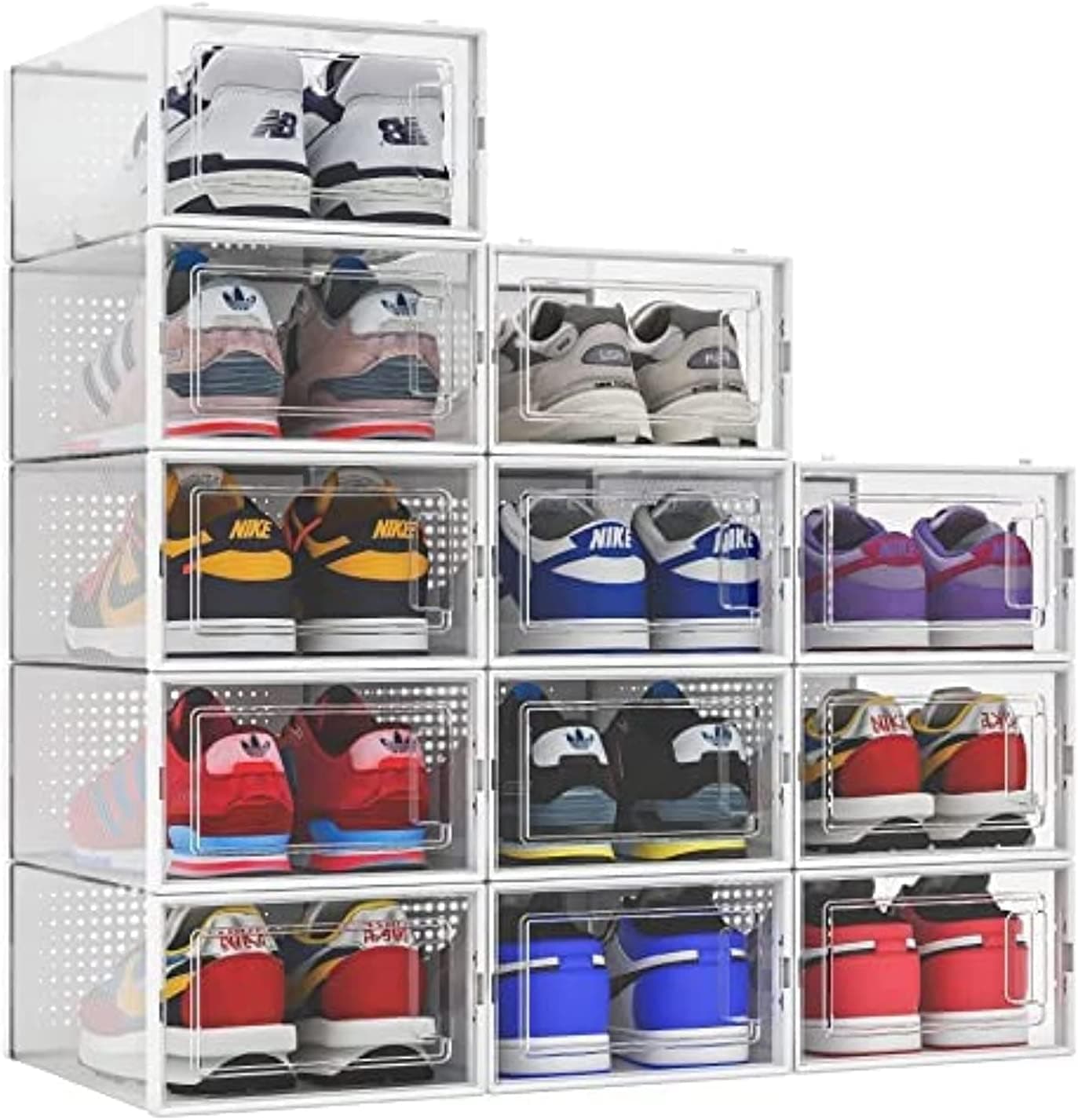 SESENO 12-Pack Shoe Organizer Storage Bins