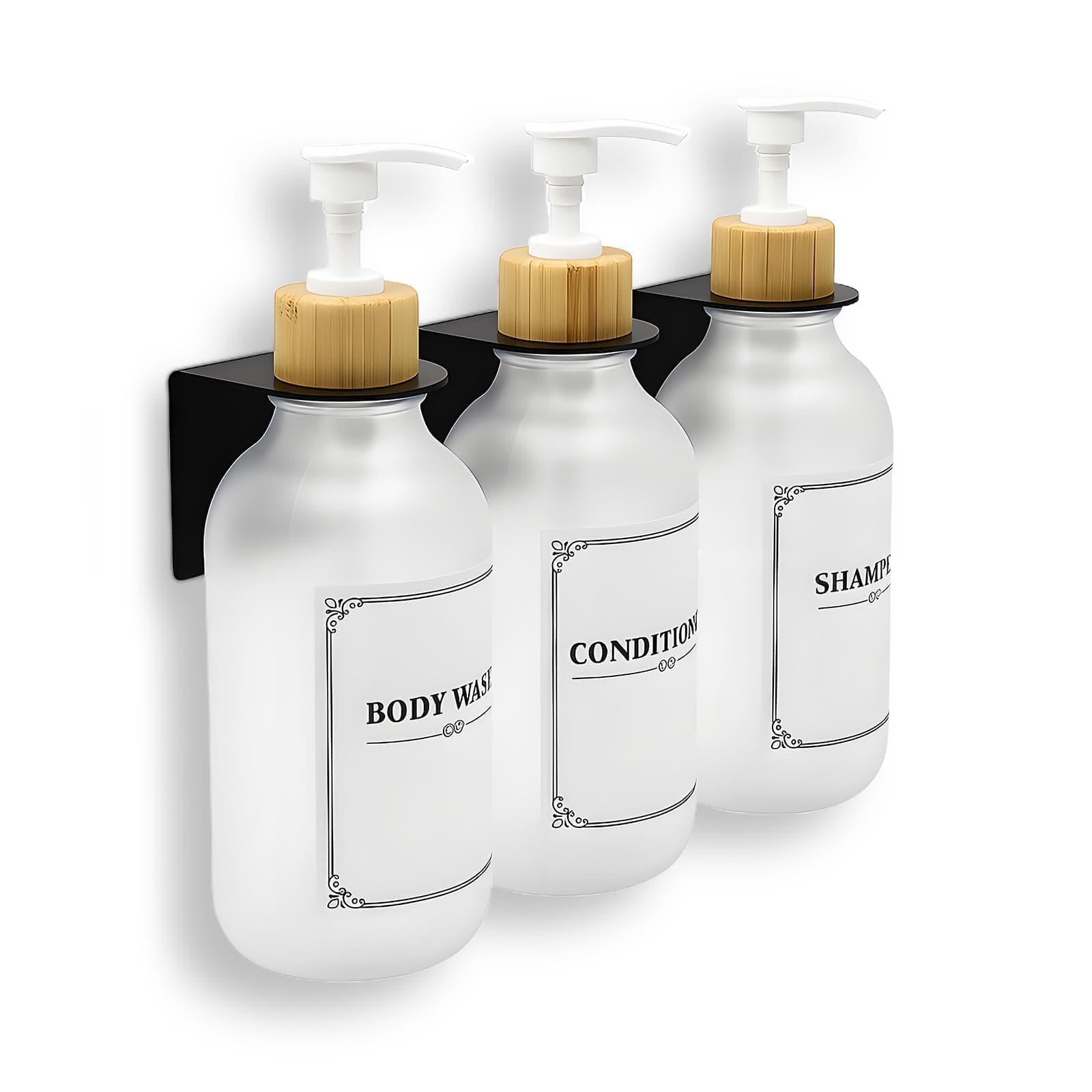 Refillable Shampoo Dispenser Bottles (Set of 3)