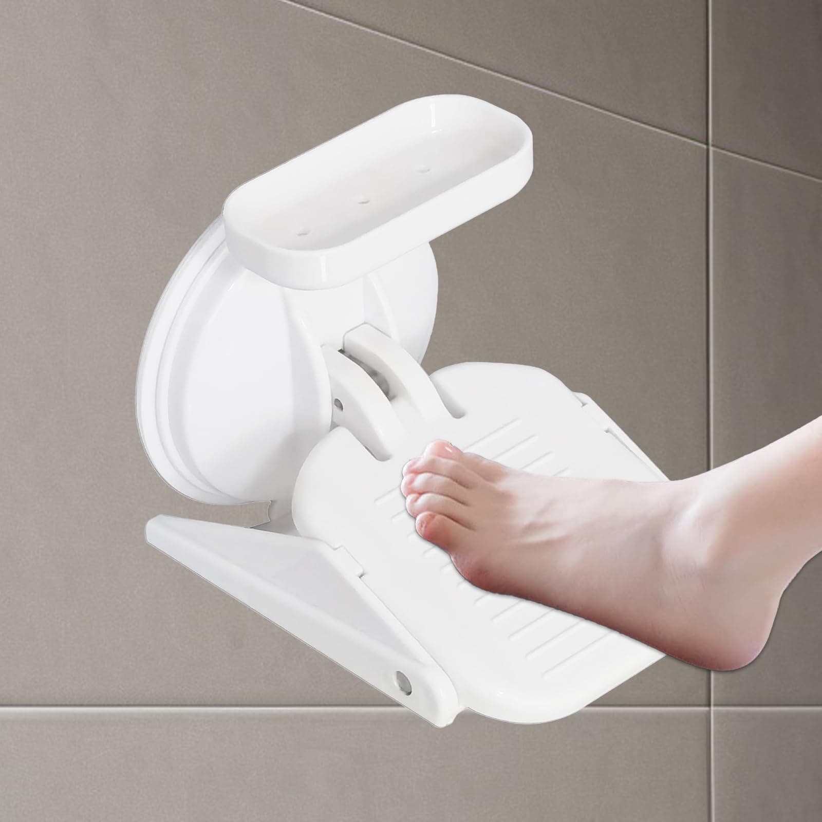 Shower Foot Rest Powerful Suction Wide Base