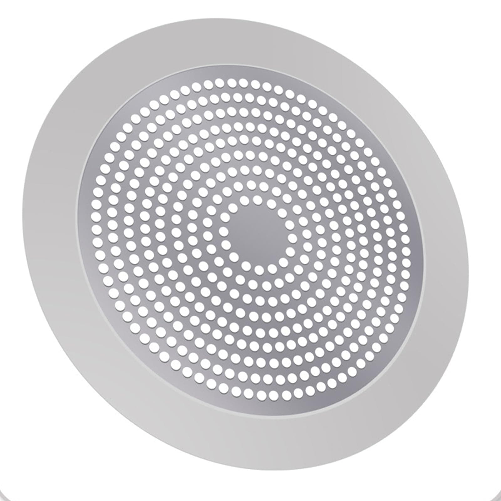 ShowerRing 5in Stainless Steel Drain Cover Hair Catcher - Gray