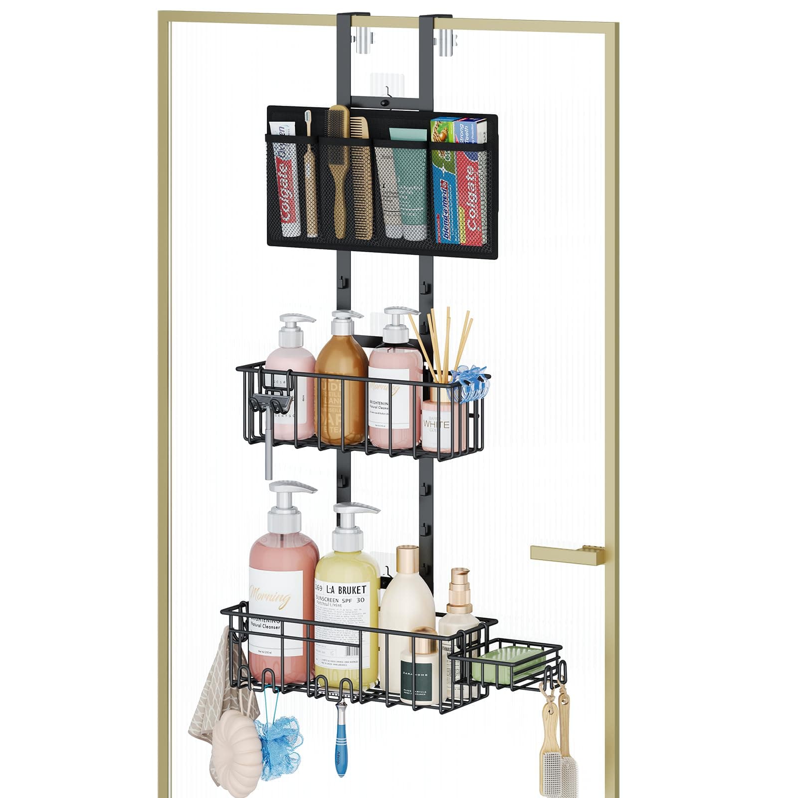 SimpleHouseware 3-Tier Over Door Shower Caddy