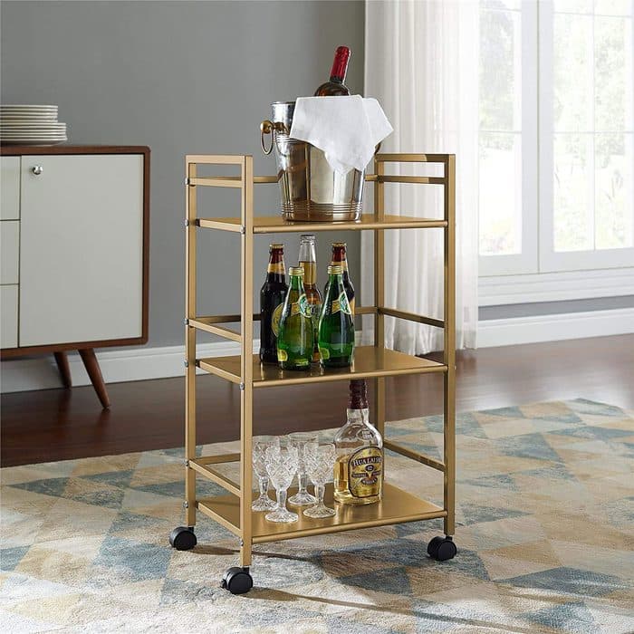 Small Rolling Bar Cart (2-Tier)