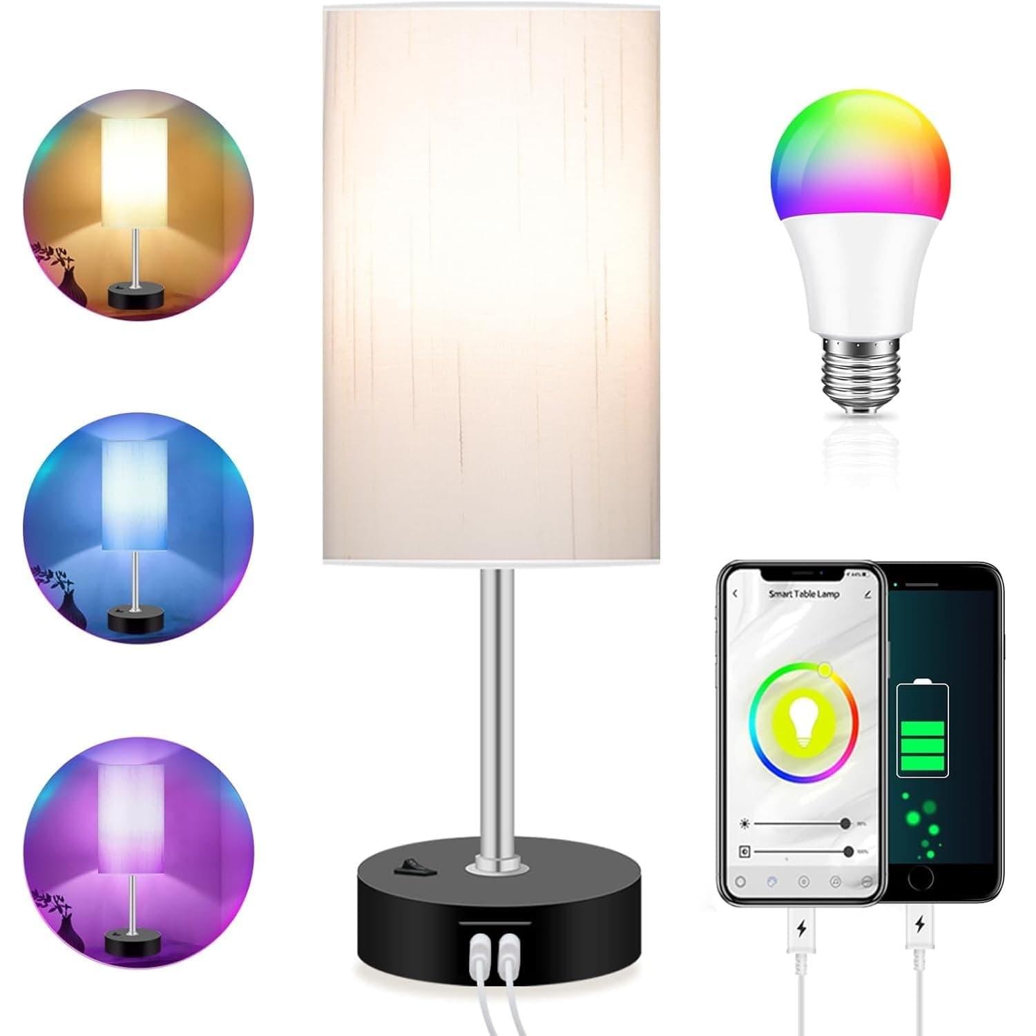 Smart LED Bulb Dimmable Warm White Set of 4