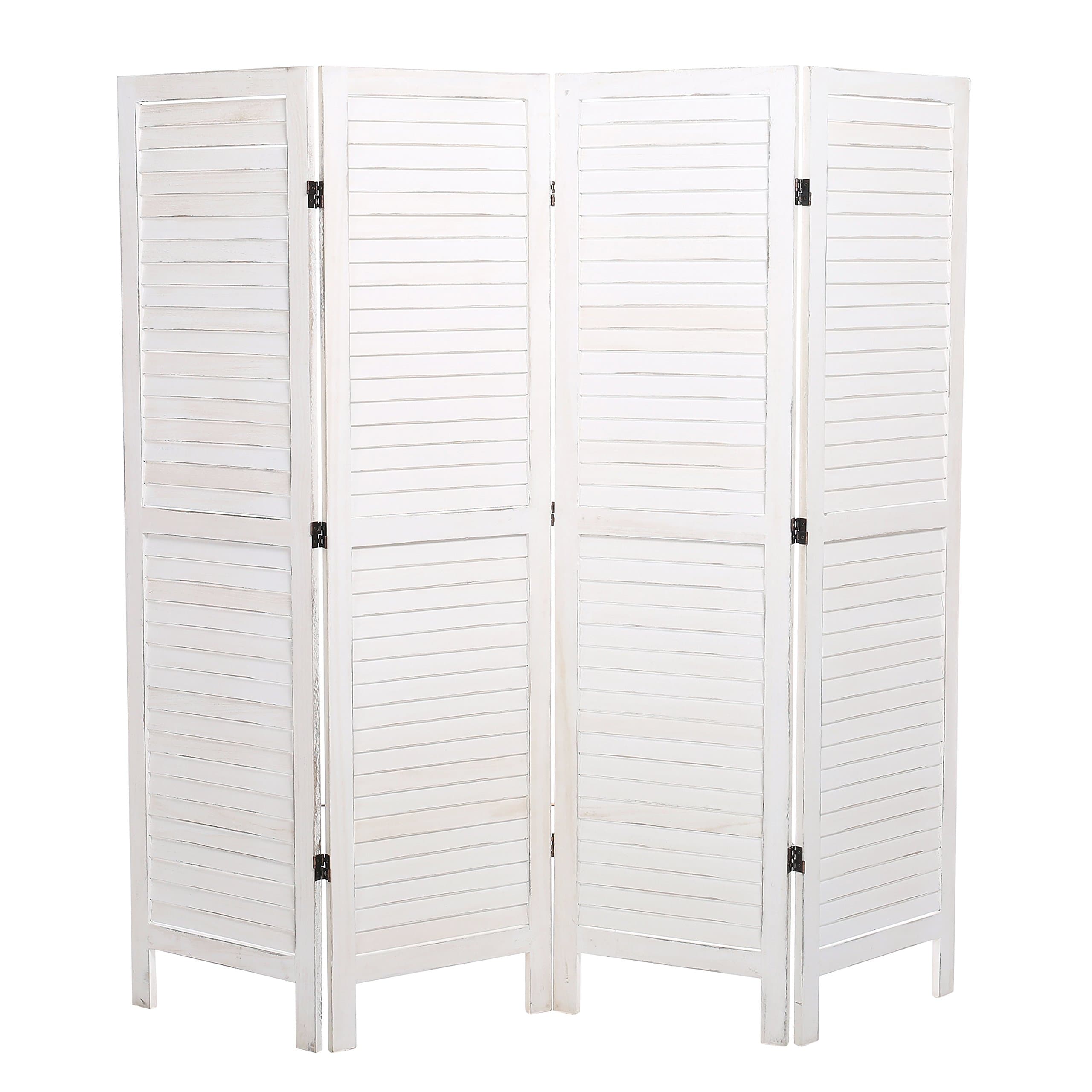 SOFE 3 Panel Wood and Linen Room Divider