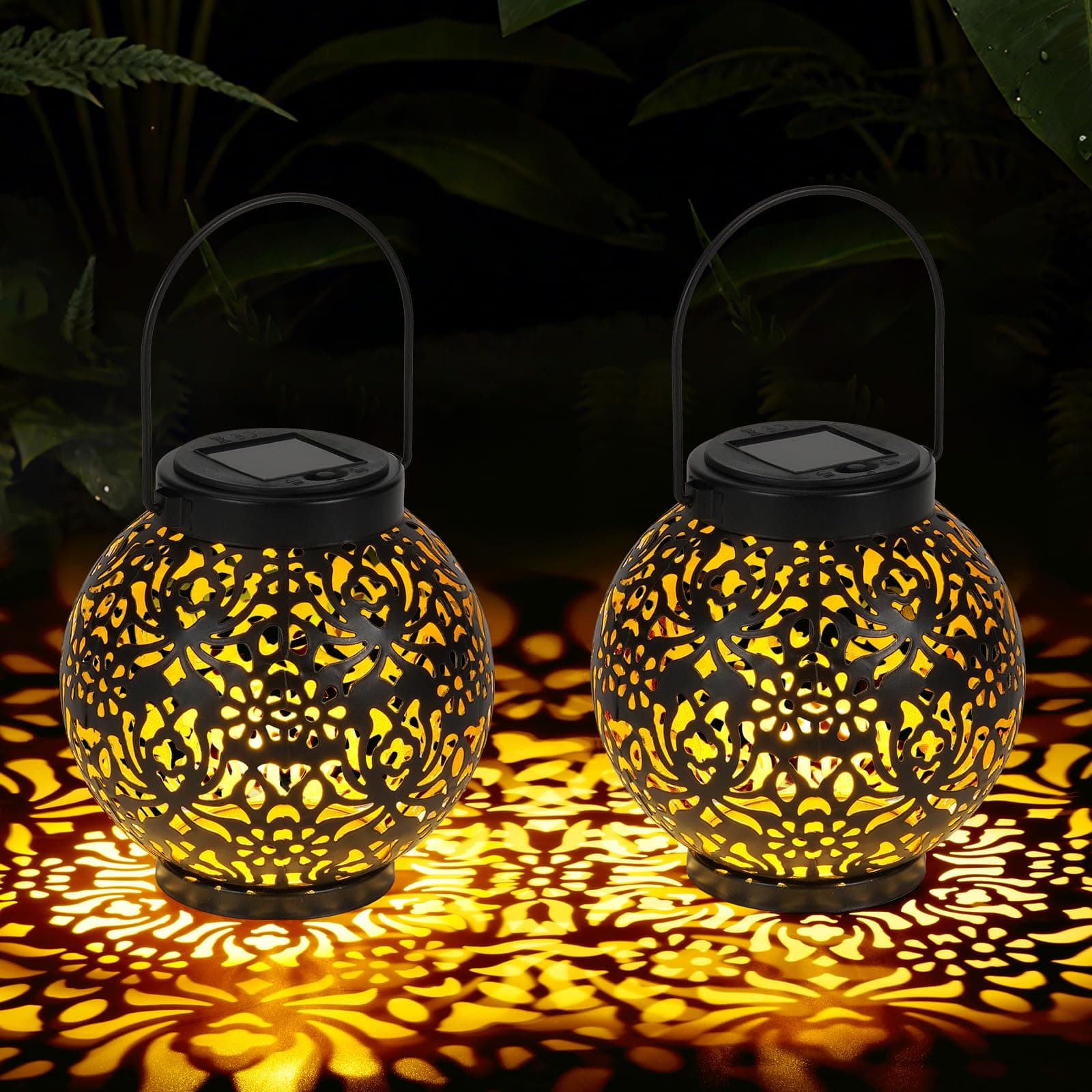 Solar Decorative Lantern Path Lights Set of 4