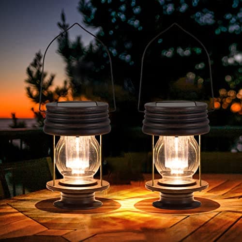 NFEVER Large Bright Solar Lanterns (2-Pack)