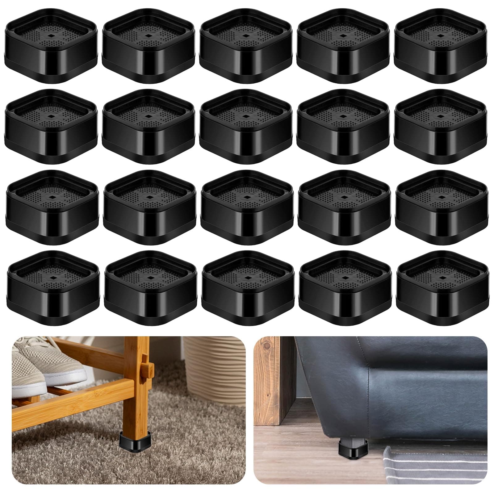 SONGMICS Furniture Risers Stackable Set of 8