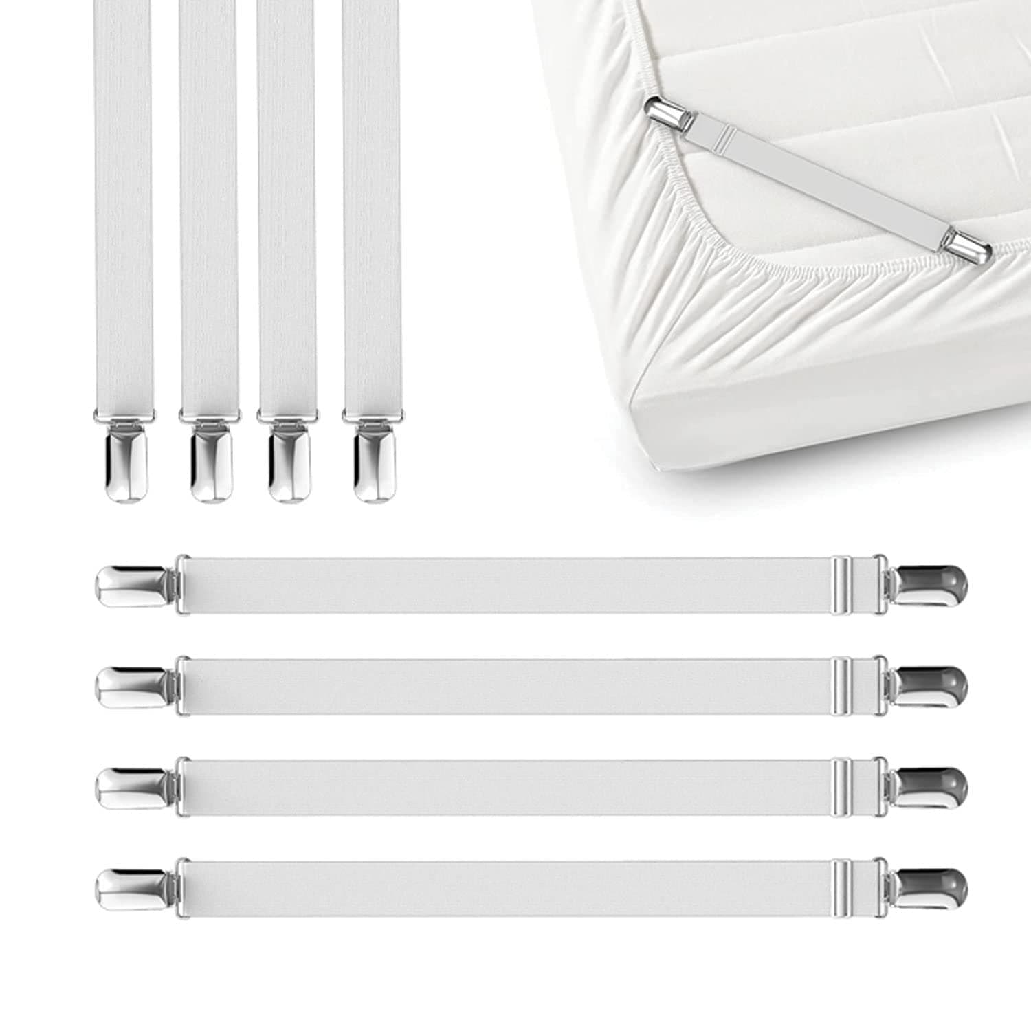 Sopito Adjustable Fitted Sheet Corner Holders 4-Pack