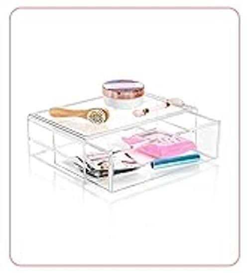 Sorbus 360 Rotating Makeup Organizer with Adjustable Shelves, Pink