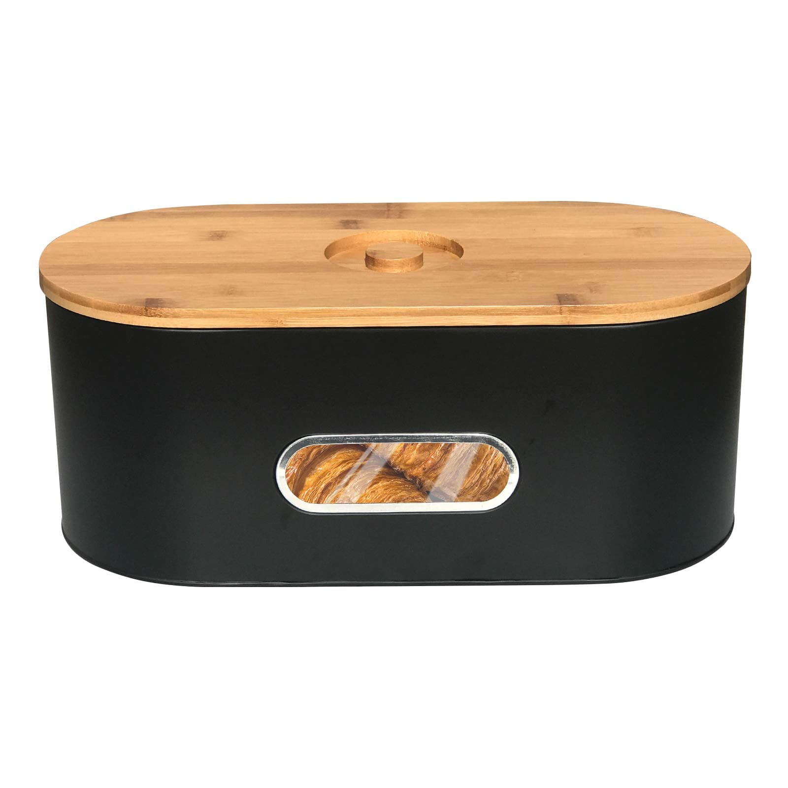 SOTECH Breadbox with Bamboo Lid and Window
