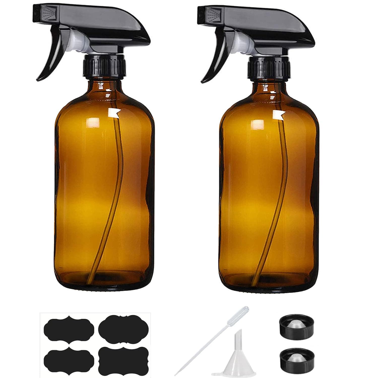 Spray Bottle Set with Waterproof Labels
