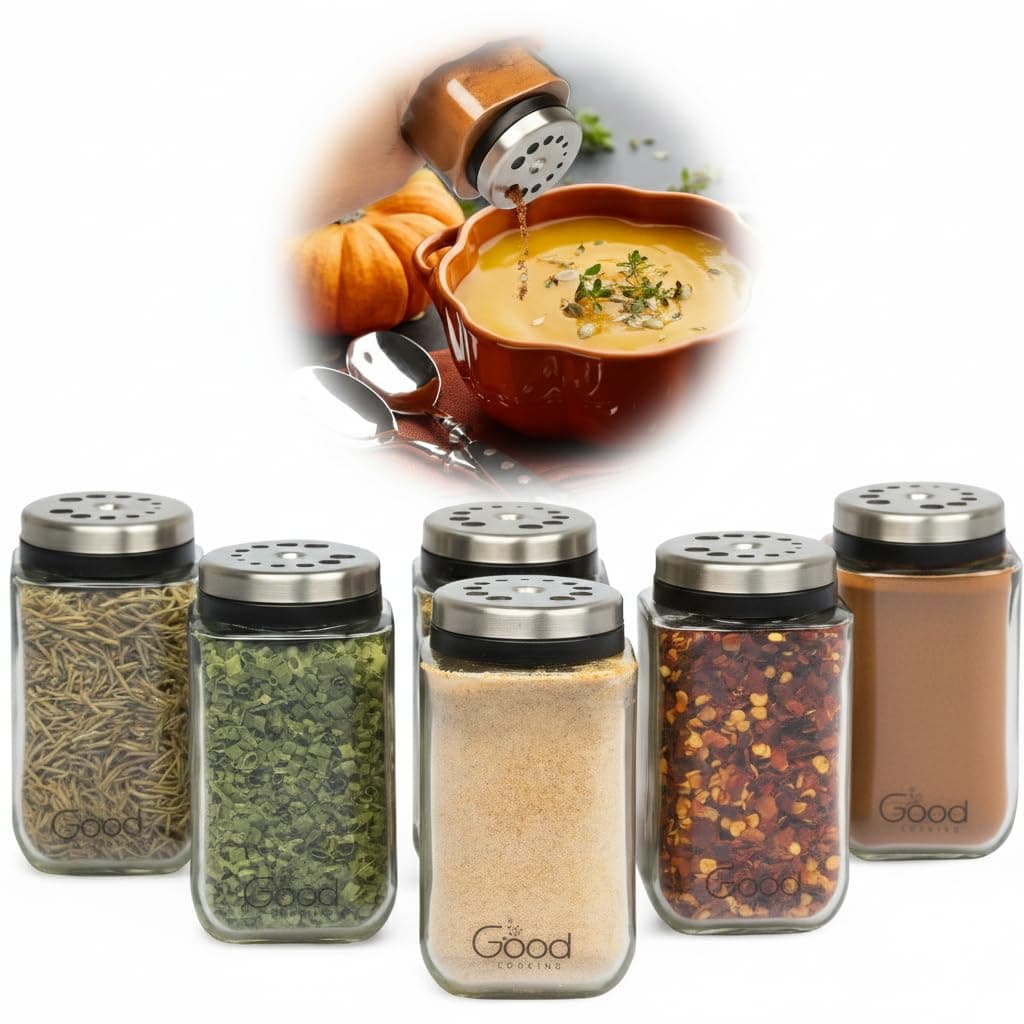 Square Stackable Spice Jars Set of 24