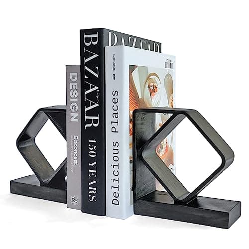 SRIWATANA Black Geometric Bookends