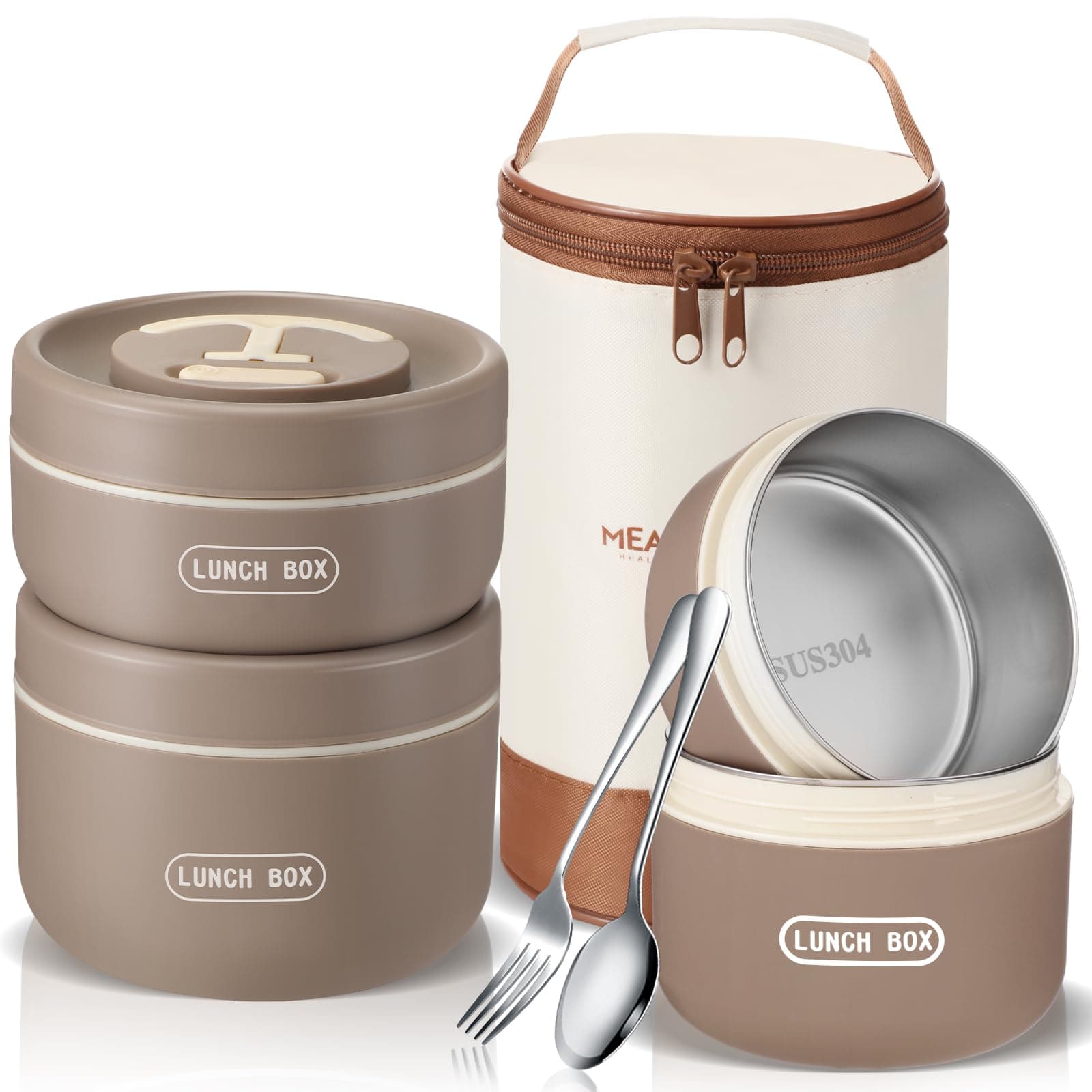 Stainless Steel Insulated Stackable Bento Container