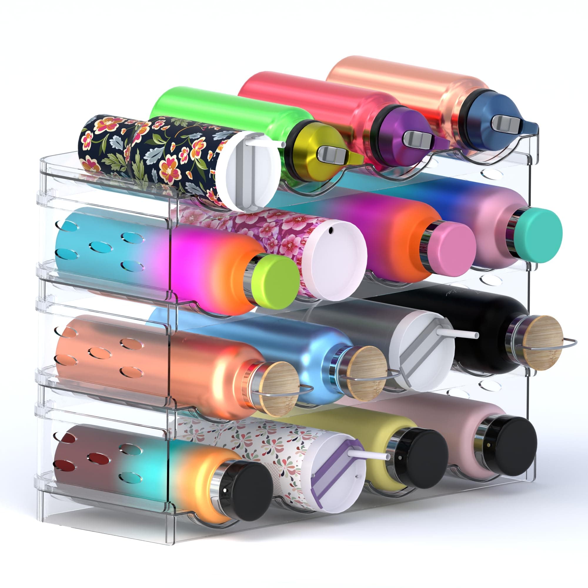 Stackable Bottle Storage Rack 4-Pack