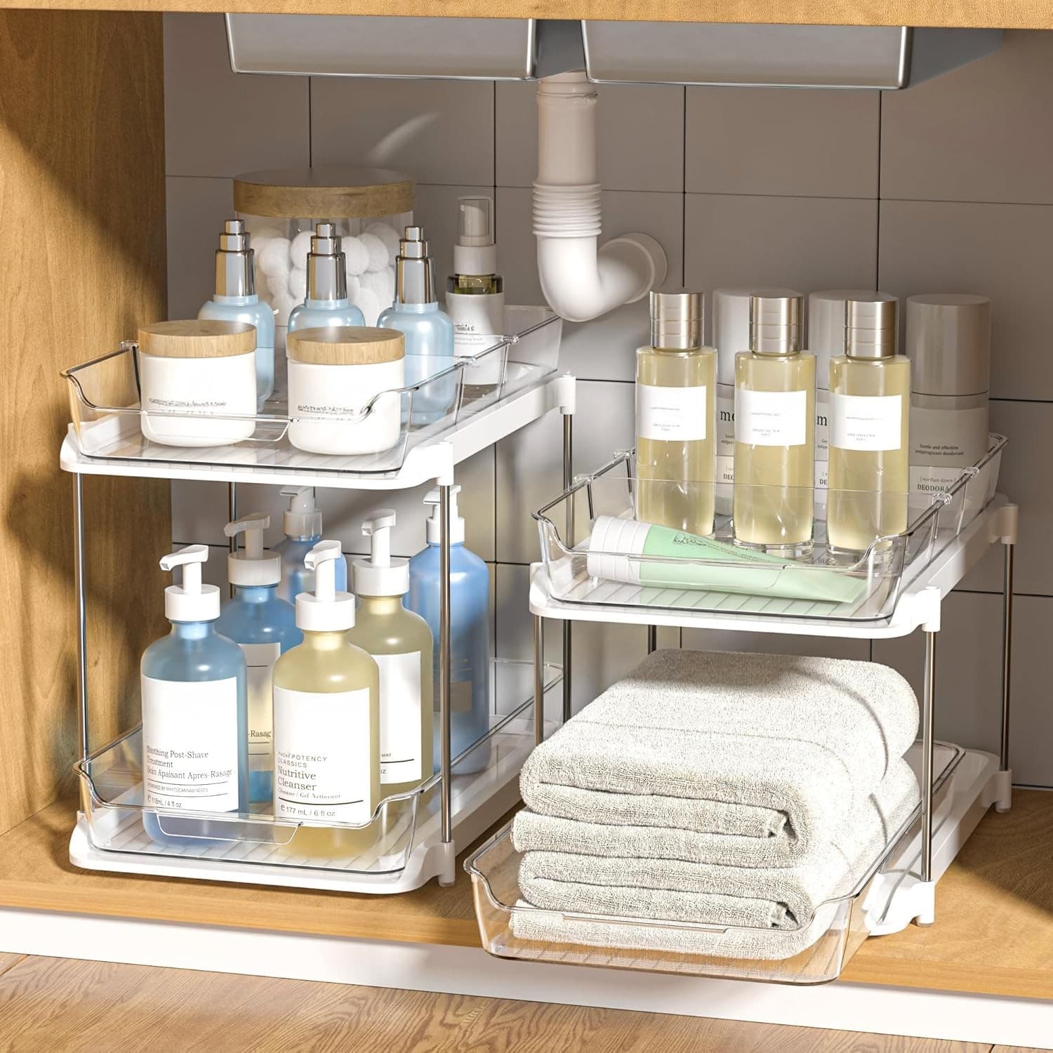 Stackable Under Sink Organizer 2-Pack