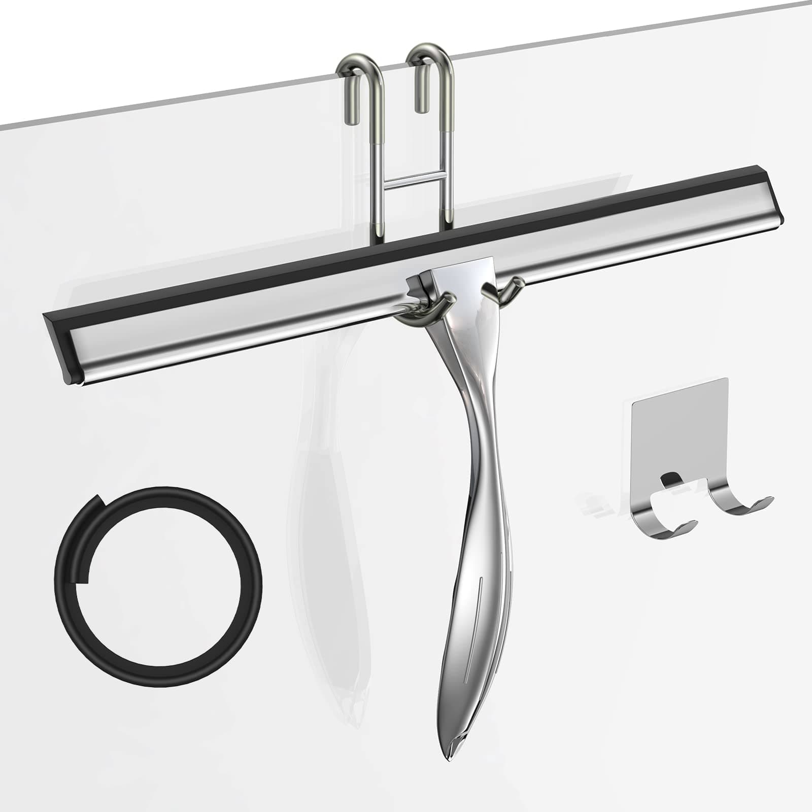 12 Inch Stainless Steel Shower Squeegee Streak-Free