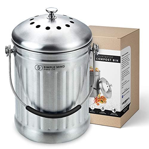 Stainless Steel Countertop Compost Bin (1.3 Gal)