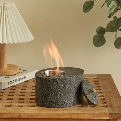 Cast Stone Tabletop Fire Pit Bowl (natural finish)