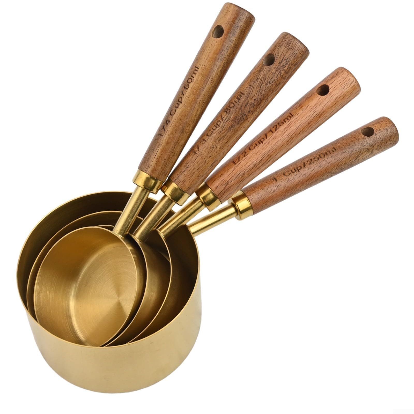 STYLED SETTINGS Gold Measuring Cups and Spoons Set