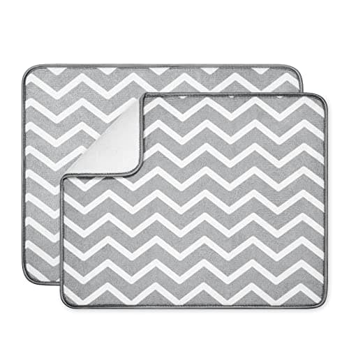 SUBEKYU Kitchen Counter Microfiber Dish Drying Mat, 16x18 in.