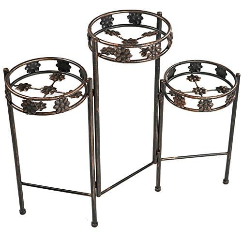Sunnydaze 45-Inch 6-Tier Folding Metal Plant Stand