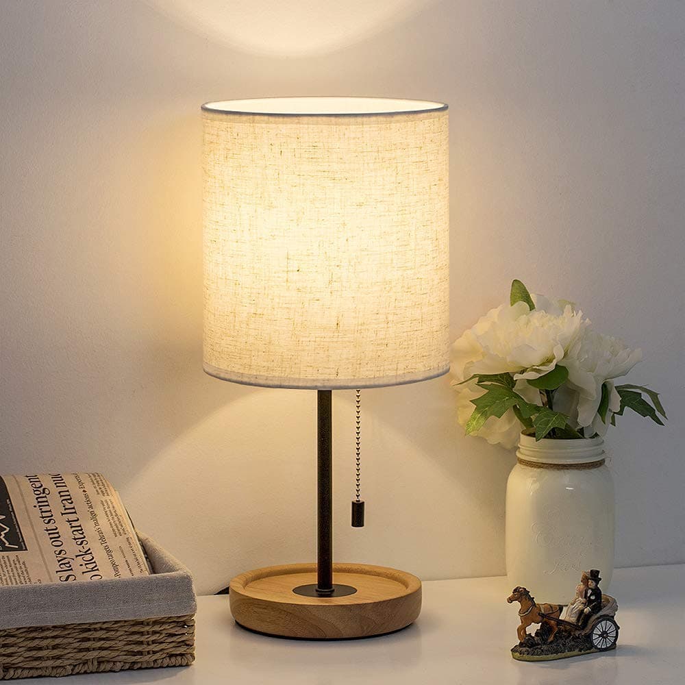 Table Lamp with Minimalist Linen Shade