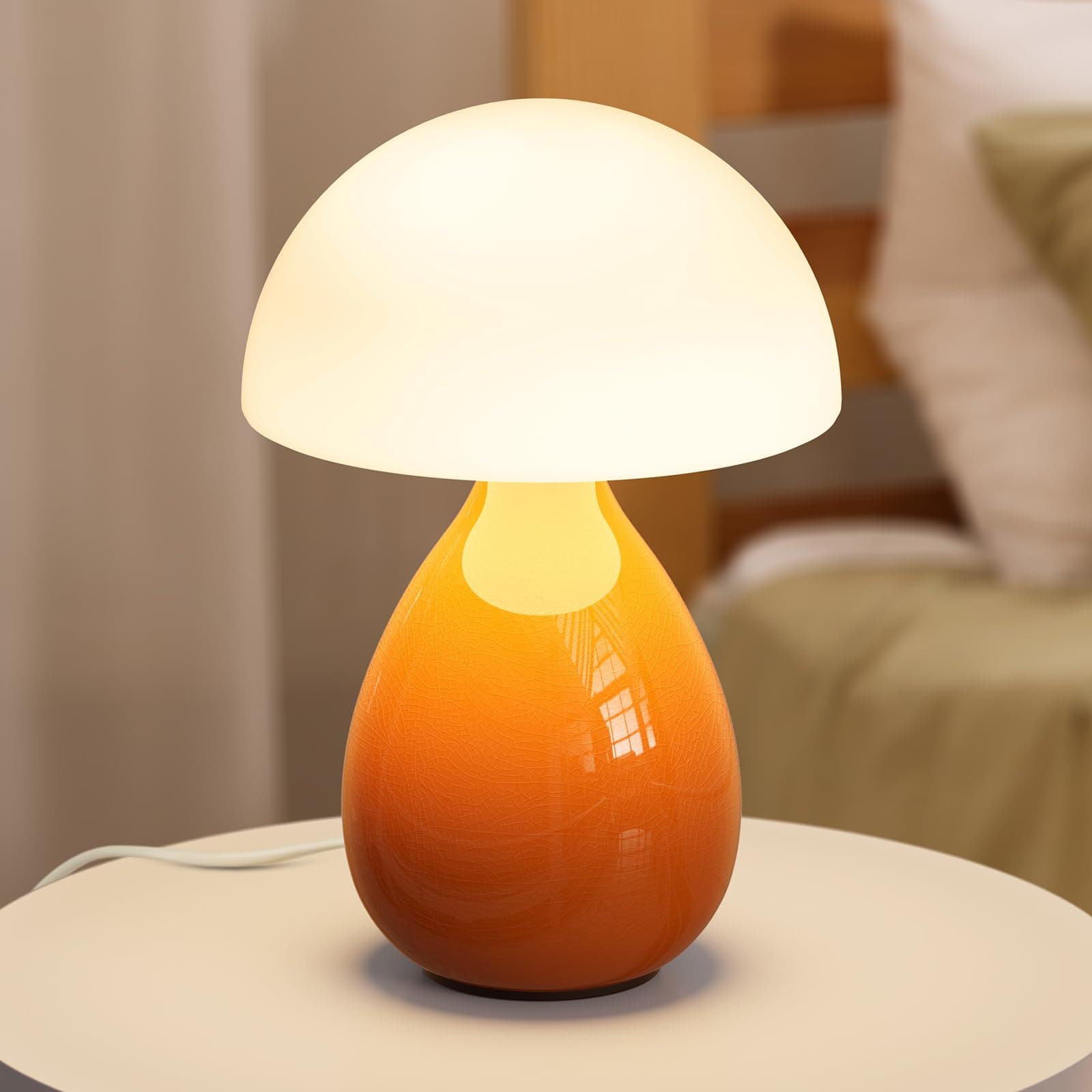 Mushroom Dimmable Table Lamp Modern Nightstand