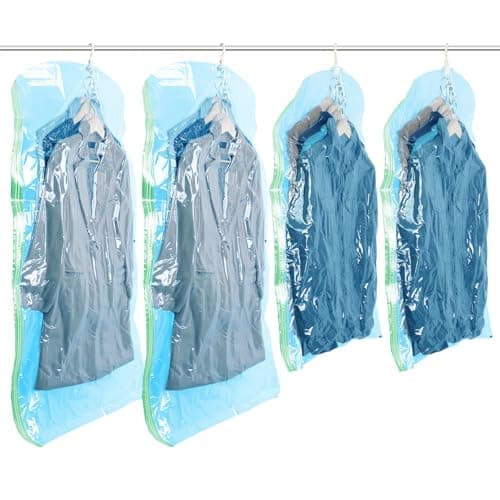 TAILI Hanging Vacuum Storage Bags, Set of 4