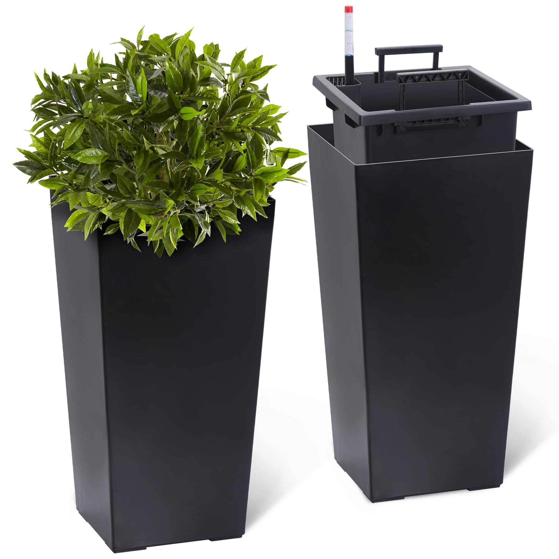 Tall Outdoor Planters for Front Door Set of 2