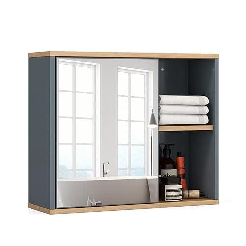Tangkula Wall-Mounted Medicine Cabinet