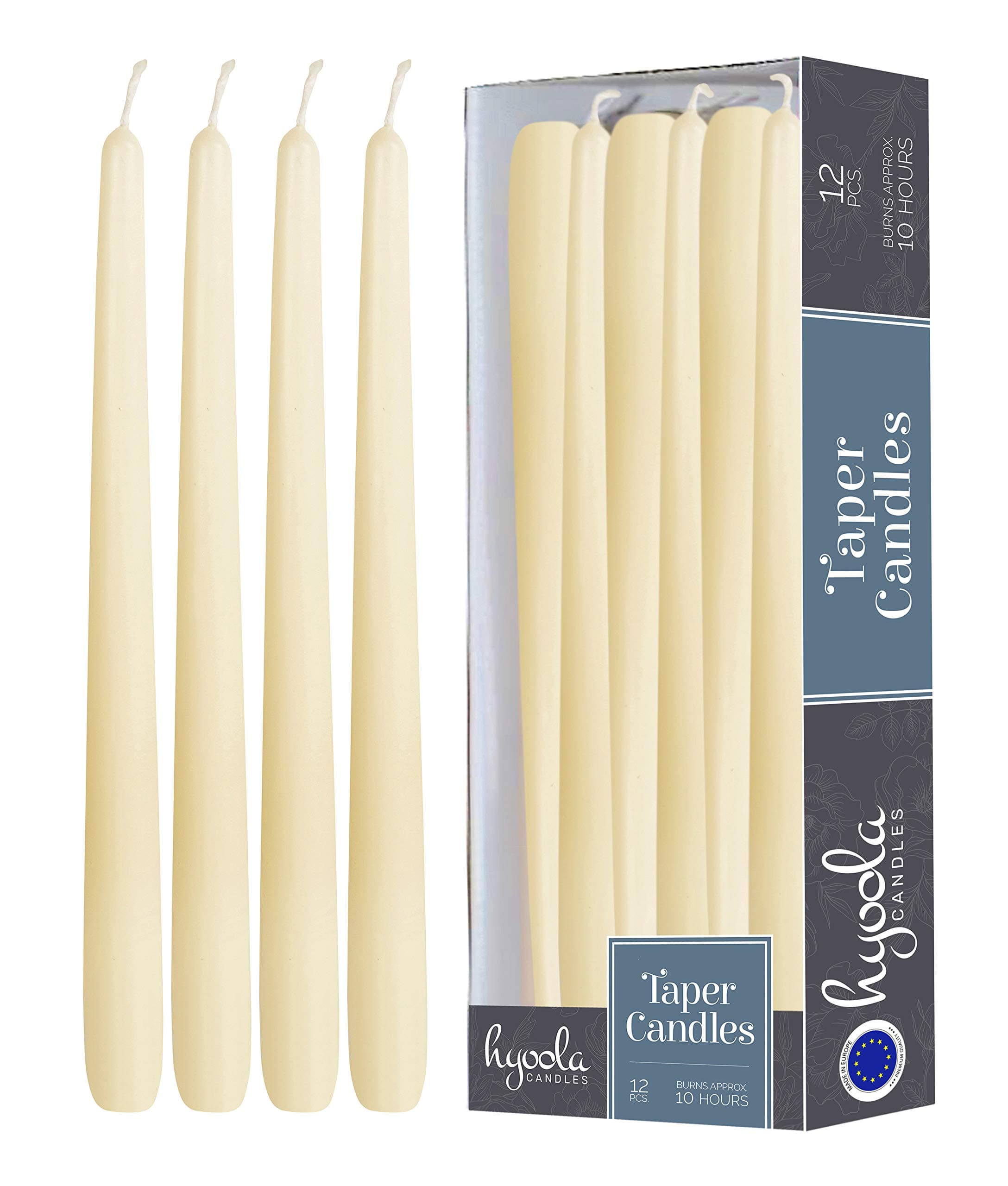 Taper Candles for Dinner Table (12 Pack)