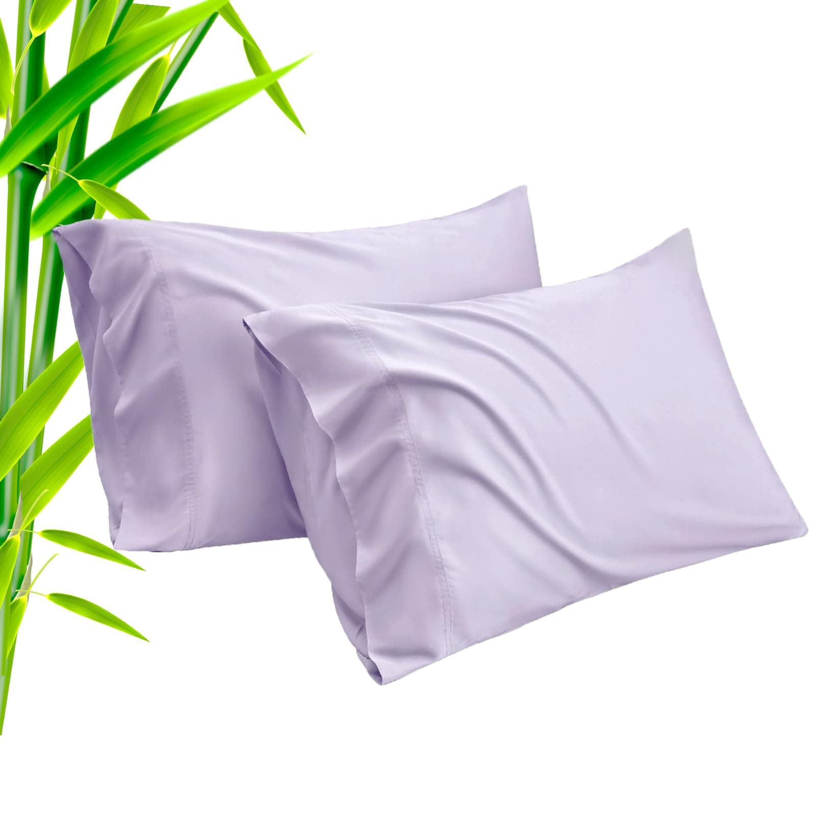 TELUS Bamboo Rayon Cooling Pillow Cases Standard Size 2 Pack