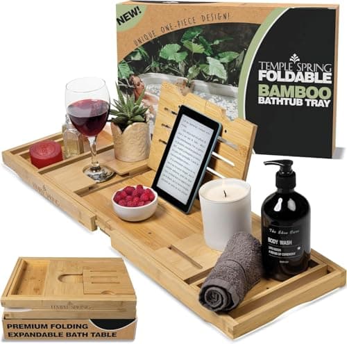 Temple Spring Wooden Bathtub Tray Bamboo