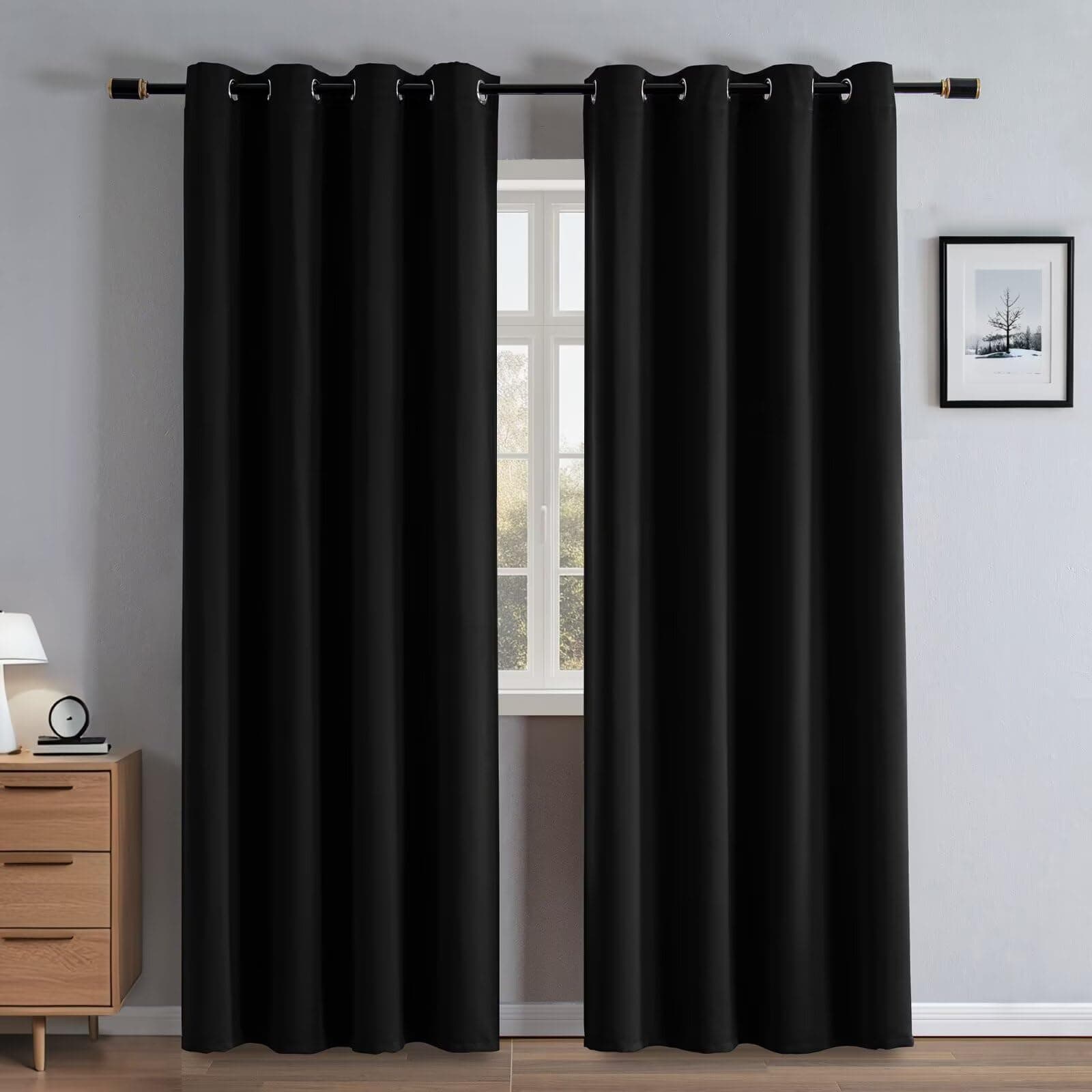 Thermal Blackout Curtain Panels Set of 2