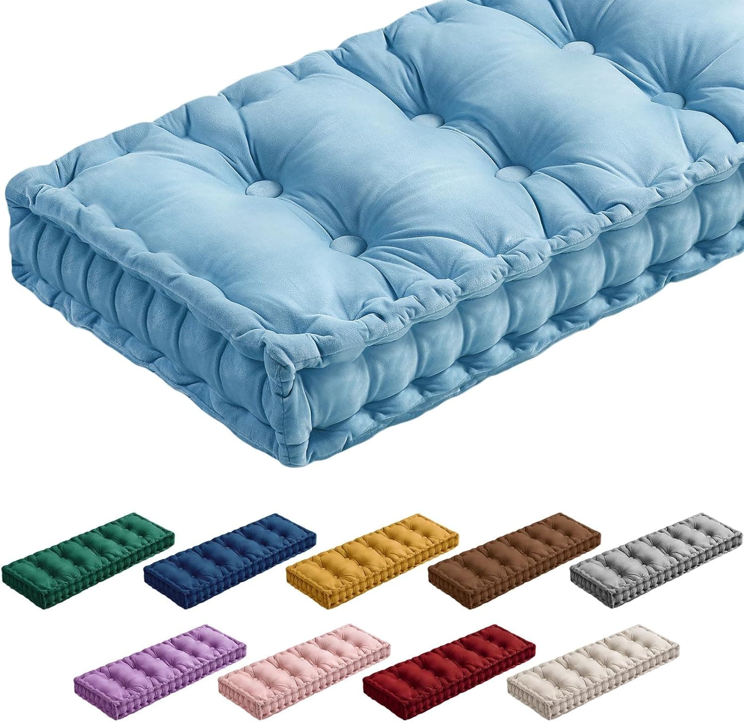Threehoney Memory Foam Bench Cushion with Zipper
